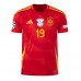 Camiseta España Lamine Yamal #19 Primera Equipación Replica Eurocopa 2024 mangas cortas